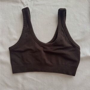 LIKE NEW ALO Women's Brown Seamless Bralette